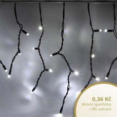 DecoLED DecoLED LED svetelné kvaple, 3x0,5m, ľadovo biela, 114 diód, IP67 ILNX1305