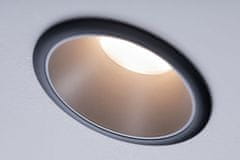 Paulmann Paulmann Vstavané svietidlo LED Cole 6,5 W čierna / strieborná mat 3-krokové-stmievateľné 2700K teplá biela 934.07 93407