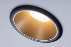 Paulmann Paulmann Vstavané svietidlo LED Cole 3x6,5W čierna / zlatá mat 3-krokové-stmievateľné 2700K teplá biela 934.04 93404