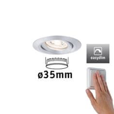 Paulmann Paulmann LED vstavané svietidlo Nova mini Plus EasyDim výklopné 1x4,2W 2700K hliník 230V 929.74 92974