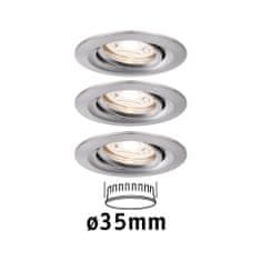 Paulmann Paulmann LED vstavané svietidlo Nova mini výklopné 3x4W 2700K kov kartáčovaný 230V 942.95 94295