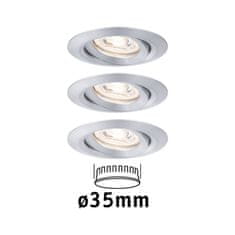 Paulmann Paulmann LED vstavané svietidlo Nova mini výklopné 3x4W 2700K hliník brúsený 230V 942.97 94297