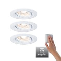 Paulmann Paulmann LED vstavané svietidlo Nova mini Plus EasyDim výklopné 3x4,2W 2700K biela mat 230V 929.71 92971