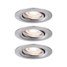 Paulmann Paulmann LED vstavané svietidlo Nova mini Plus EasyDim výklopné 3x4,2W 2700K kov kartáčovaný 230V 929.73 92973