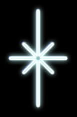 DecoLED LED svetelný motív hviezda polaris, závesná, 53 x 90 cm, ľadová biela
