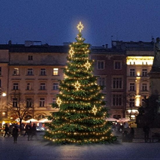 DecoLED LED svetelná sada na stromy vysoké 6-8m, teplá biela s dekory EFD10WS1