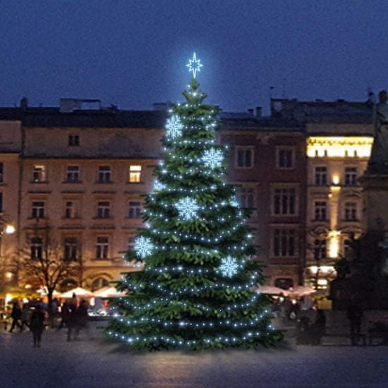 DecoLED LED svetelná sada na stromy vysoké 9-11, ľadová biela s dekory 8EFD08