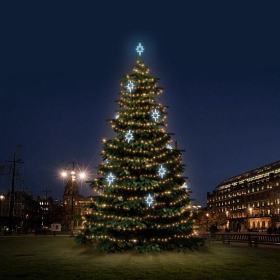 DecoLED LED svetelná sada na stromy vysoké 12-14m, teplá biela s ľadovo bielymi dekormi EFD09S2