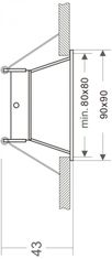 Light Impressions Deko-Light stropné vstavané svietidlo Arktur hranaté 12V AC / DC GU5.3 / MR16 1x max. 50,00 W 90 biela RAL 9003 110020