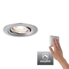 Paulmann Paulmann LED vstavané svietidlo Nova mini Plus EasyDim výklopné 1x4,2W 2700K kov kartáčovaný 230V 929.72 92972