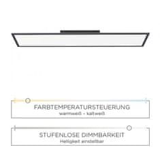 PAUL NEUHAUS LEUCHTEN DIREKT aj s JUST LIGHT LED panel svietidlo hranaté v čiernej s nastaviteľnou farbou svetla a funkciou stmievania 2700-5000K