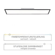 PAUL NEUHAUS LEUCHTEN DIREKT aj s JUST LIGHT LED stropné svietidlo hranaté v čiernej s nastaviteľnou farbou svetla a funkciou stmievania 2700-5000K