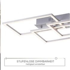 PAUL NEUHAUS LEUCHTEN DIREKT aj s JUST LIGHT LED stropné svietidlo vo farbe ocele s funkciou stmievania v modernom dizajne SimplyDim 2700K