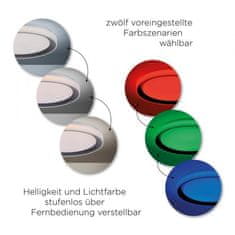 PAUL NEUHAUS LEUCHTEN DIREKT aj s JUST LIGHT LED stropné svietidlo kruhové čierne s funkciou zmeny farieb Smart Home MEDION RGB plus 3000-5000K