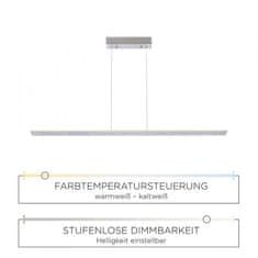 PAUL NEUHAUS PAUL NEUHAUS PURE-COSMO LED závesné svietidlo v klasickom lineárnom dizajne s nastaviteľnou farbou svetla a funkciou stmievania 2700-5000K