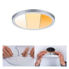 Paulmann Paulmann LED vstavané svietidlo Areo VariFit IP44 kruhové 175mm 13W matný chróm WarmDim 3-krokové-stmievateľné 929.91 92991