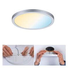 Paulmann Paulmann Smart Home Zigbee LED vstavané svietidlo Areo VariFit IP44 kruhové 175mm 13W matný chróm meniteľná biela 930.45 93045