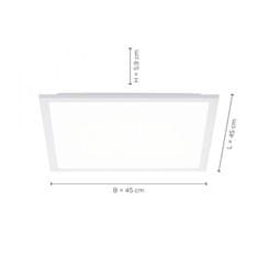 PAUL NEUHAUS LEUCHTEN DIREKT aj s JUST LIGHT LED panel svietidlo, biela, 45x45, priame a nepriame osvetlenie, pamäťová funkcia, sériový obvod 3000K