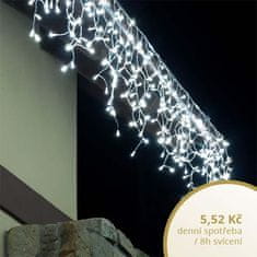 DecoLED DecoLED LED svetelné kvaple, 3x0,9 m, ľadovo biela, 174 diód, IP67