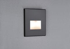 Paulmann PAULMANN LED vstavané svietidlo do steny Edge Quadro hranaté 80x5mm 1,2 W 230V 2700K čierna mat 93094