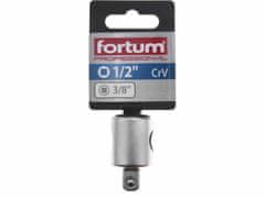 Fortum Adaptér s otvorom pre trhák, vnútorný 1/2” na vonkajší 3/8”, dĺžka 40mm, FORTUM