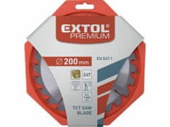 Extol Premium Kotúč pílový s SK plátkami, Ø200x3,2x30mm, 24z, EXTOL PREMIUM