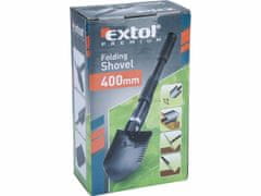 Extol Premium Lopatka skladacia s motyčkou 40cm, šírka 9,5cm, nylonové puzdro na opasok