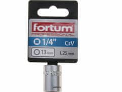 Fortum Kľúč nástrčný, 13mm, 1/4”, FORTUM