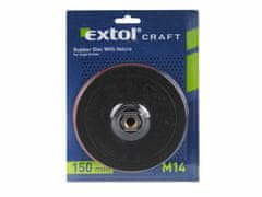 Extol Craft Tanier unášací so suchým zipsom pre uhl. brúsky (M14), Ø150mm, EXTOL CRAFT