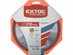 Extol Premium Kotúč pílový s SK plátkami, Ø210x3,2x30mm, 60z, EXTOL PREMIUM