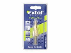 Extol Craft Vrták stupňovitý TiN, Ø4-20mm, stupňovanie 2mm, 9 otvorov, EXTOL CRAFT