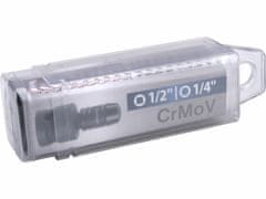 Fortum Adaptér rázový na bit, 1/2" 4-hran na 1/4" 6-hran, CrMo