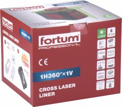 Fortum Laser líniový, krížový samonivelačný, zelený, 1D1V(1H360+1V), Li-ion akumulátor, FORTUM