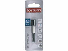 Fortum Nadstavec na bity magnetický, 1/4"x60mm, Fix-Clip, CrV, FORTUM