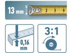 Extol Premium Pásmo meracie oceľové, 50m, šírka pásma 13mm, EXTOL PREMIUM