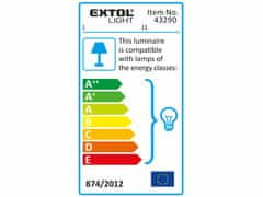 Extol Light Svietidlo pracovné IP20, max. 60W, 230V, 5m kábel, EXTOL LIGHT