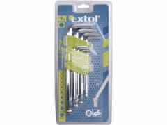 Extol Craft Kľúče imbusové s guľôčkou, 9-dielna sada, 1,5-10mm, EXTOL CRAFT