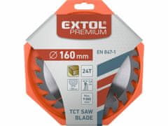 Extol Premium Kotúč pílový s SK plátkami, Ø160x2,8x20mm, 24z, EXTOL PREMIUM