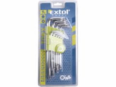 Extol Craft Kľúče Torx s dierkou, 9-dielna sada, T10-50, EXTOL CRAFT