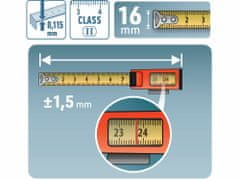 Extol Premium Meter zvinovací s okienkom, 3m/16mm, EXTOL PREMIUM