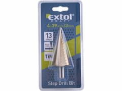 Extol Craft Vrták stupňovitý TiN, Ø4-39mm/3mm, 13 otvorov, EXTOL CRAFT