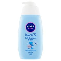 Nivea Baby Soft Jemný kúpeľ pre celé telo & šampón, 500 ml