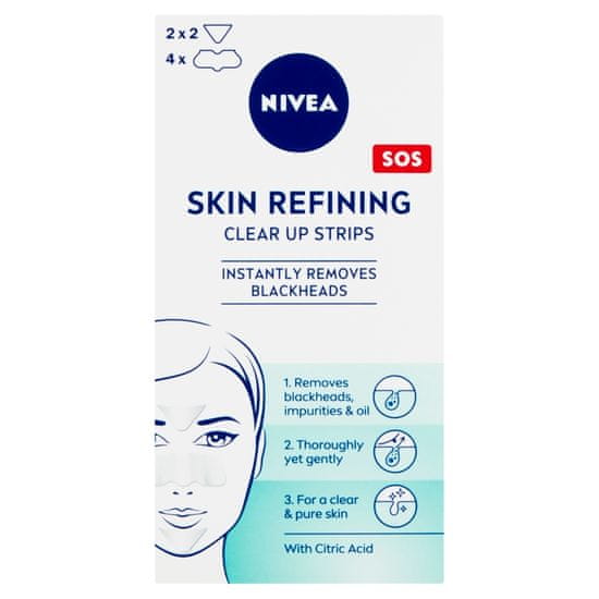 Nivea Nivea Skin Refining Čistiace pleťové náplasti, 4 ks