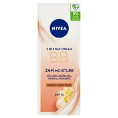 Nivea Nivea Skrášľujúci hydr. denný BB krém 5v1 pre stredný až tmavší odtieň OF15, 50ml