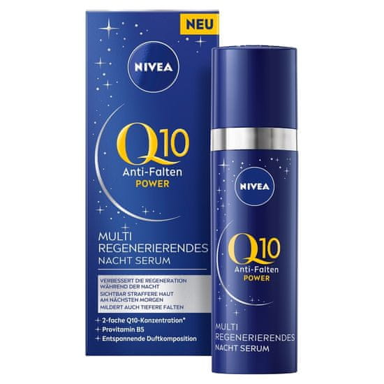 Nivea NiveaQ10 Power Ultra Recovery nočné sérum proti vráskam, 30 ml