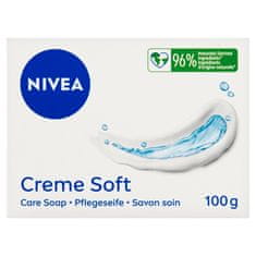 Nivea Creme Soft Ošetrujúce krémové mydlo, 100 g