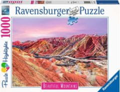 Ravensburger Puzzle Dychberúce hory: Dúhové hory, Čína 1000 dielikov