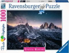 Ravensburger Puzzle Dych vyrážajúce hory: Tre Cime, Dolomity, Taliansko 1000 dielikov