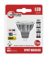 Century CENTURY LED spot MAXILED 3W 12VDC / AC MR11 3000K 185l 30d pr.35x38mm IP20 BL