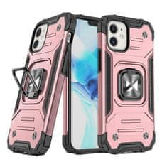 MG Ring Armor plastový kryt na iPhone 14, ružový